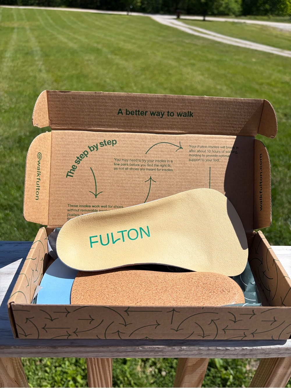 Fulton Universal Cork Insoles Women - Arch Support Plantar Fasciitis Size 8 NIB